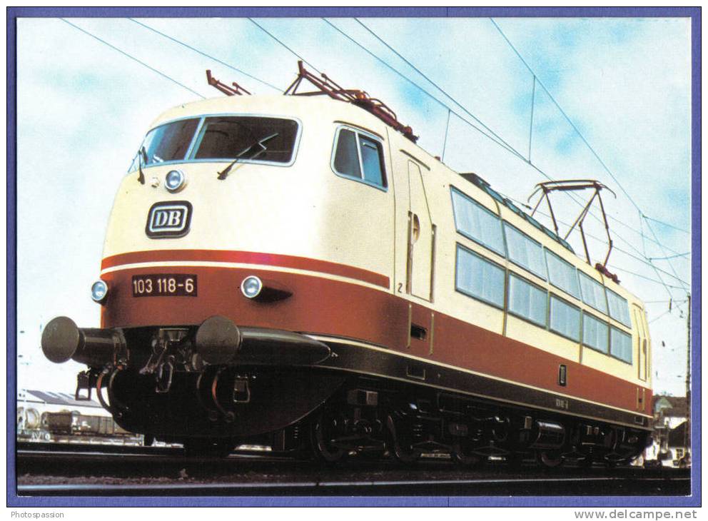 DB (Deutsche Bundesbahn) - Baureihe 103 Schnellzuglokomotive - Train - Bahn - Trenes