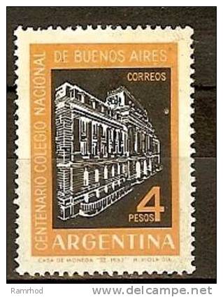 ARGENTINA 1963 Centenary Of National College, Buenos Aires - 4p National College  MH SLIGHT RUST - Nuevos