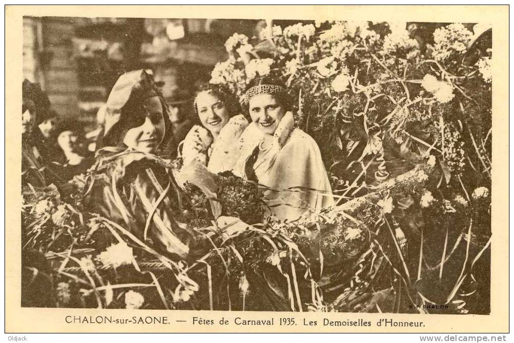 Chalon Sur Saône - Carnaval 1935 - Les Demoiselles D´ Honneur - Chalon Sur Saone