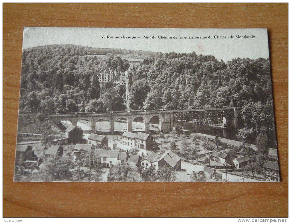 Remouchamps - Pont Du Chemin De Fer Et Panorama Du Château De Montjardin / Anno 1931 ( Zie Foto Voor Details ) !! - Aywaille