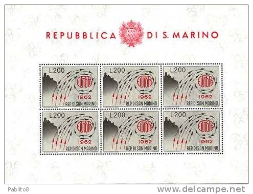 REPUBBLICA DI SAN MARINO 1962 EUROPA BLOCK FOGLIETTO BLOCK SOUVENIR SHEET BLOC FEUILLET MNH - Hojas Bloque
