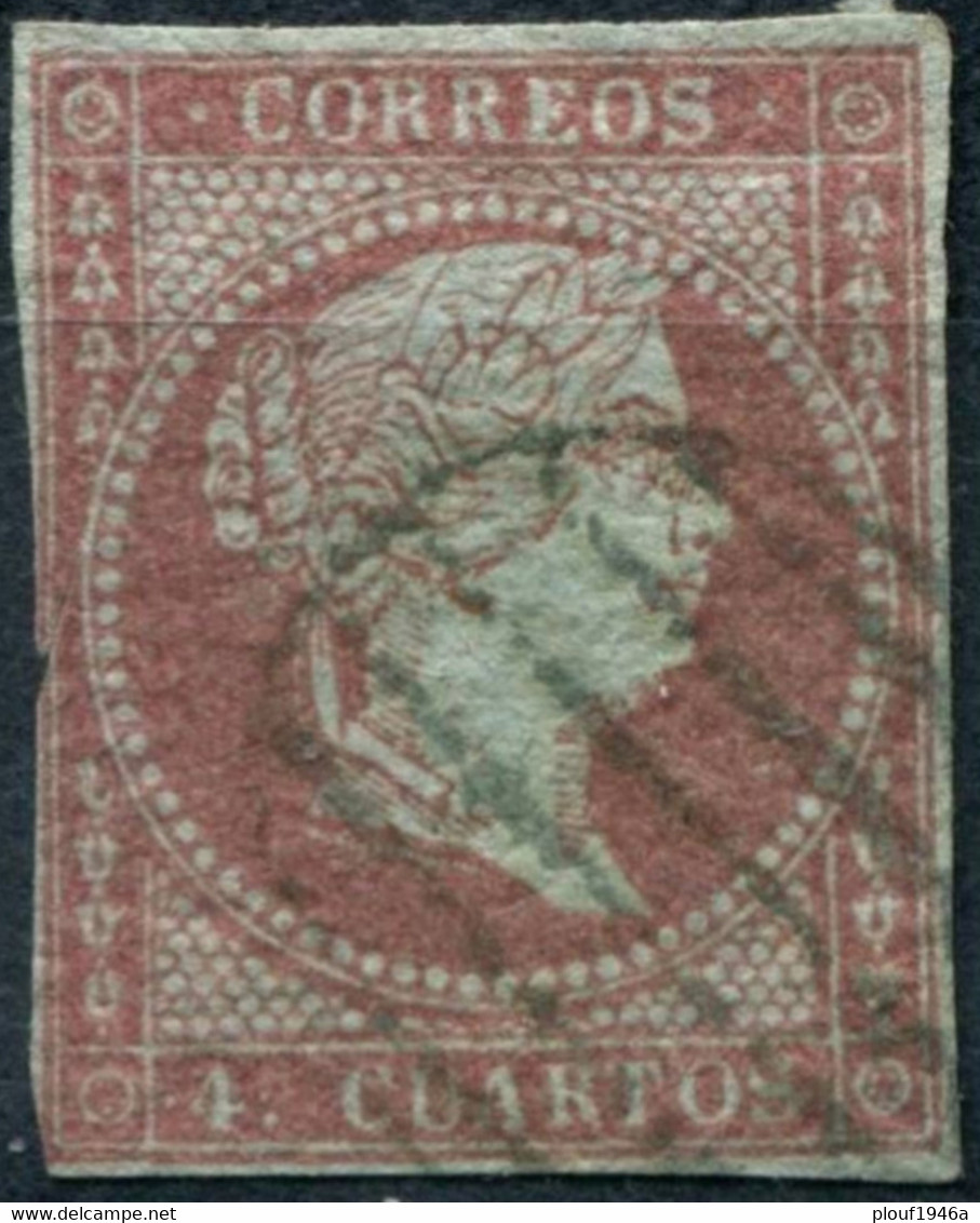 Pays : 166 (Espagne : Royaume (1) (Isabelle II))   Yvert Et Tellier N°:   35 (o) - Usati