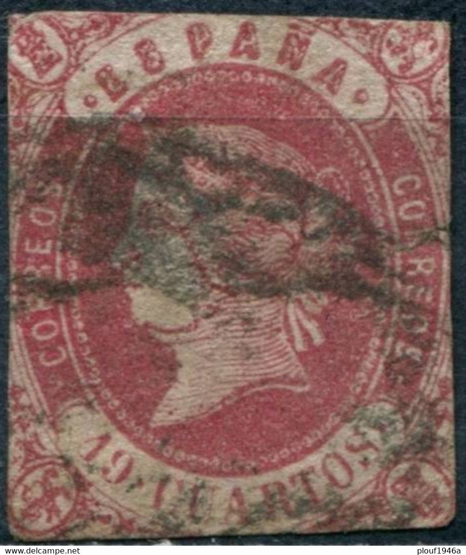 Pays : 166 (Espagne : Royaume (1) (Isabelle II))   Yvert Et Tellier N°:   56 (o) - Usati