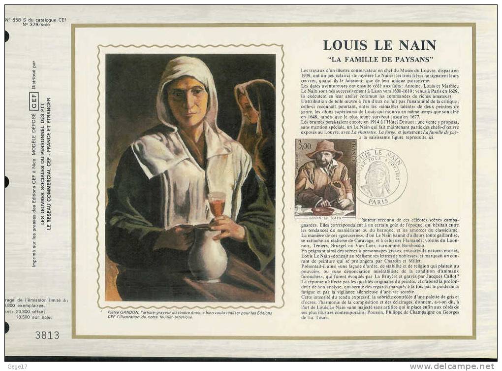 1 Feuillet CEF Soie N° 558 S  1er Jour Du 08.11.1980 - Storia Postale
