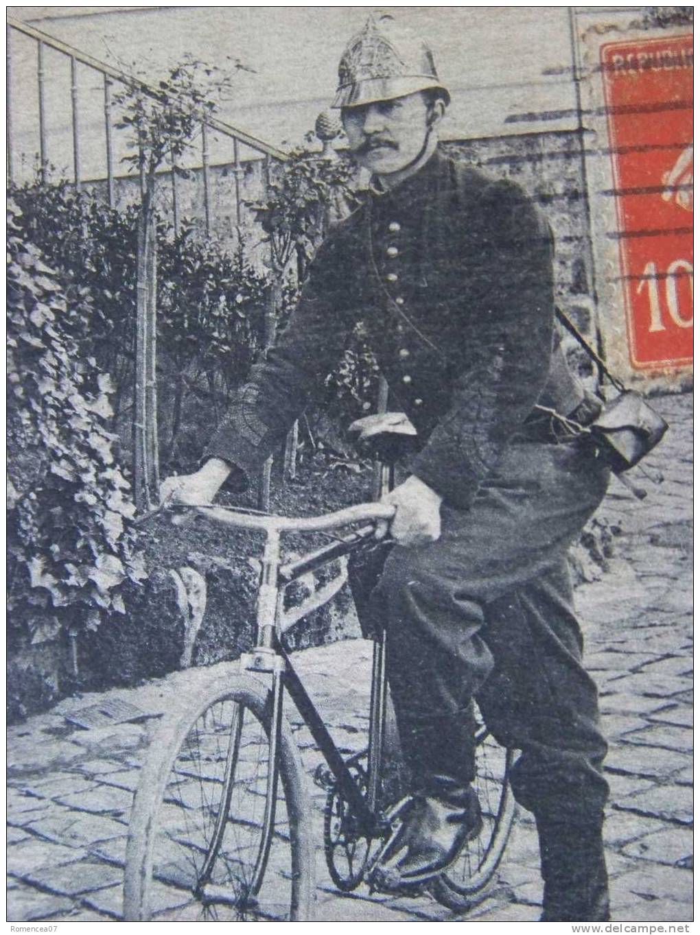 SAPEURS-POMPIERS De La Ville De PARIS - Sapeurs Cyclistes Partant Pour Un Feu De Cheminée - Voyagée Le 28 Février 1911 - Feuerwehr