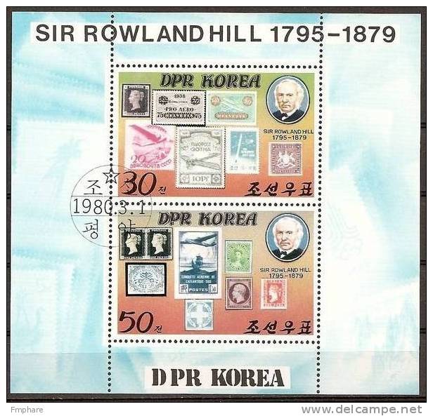 SIR ROWLAND HILL COREE DU NORD NORTH KOREA Oblitéré Used - Rowland Hill