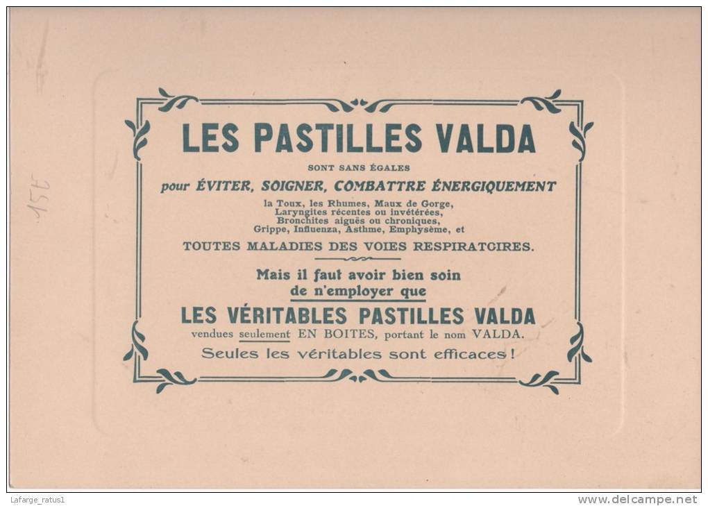 LES PASTILLES VALDA AU VERSO RECTO SAINT BEAT LA GRANDE CARRIEREDE MARBRE - Plaques En Carton