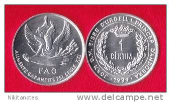 Andorra 1 Centime 1999 KM171 F.A.O Unc Coin - Andorra