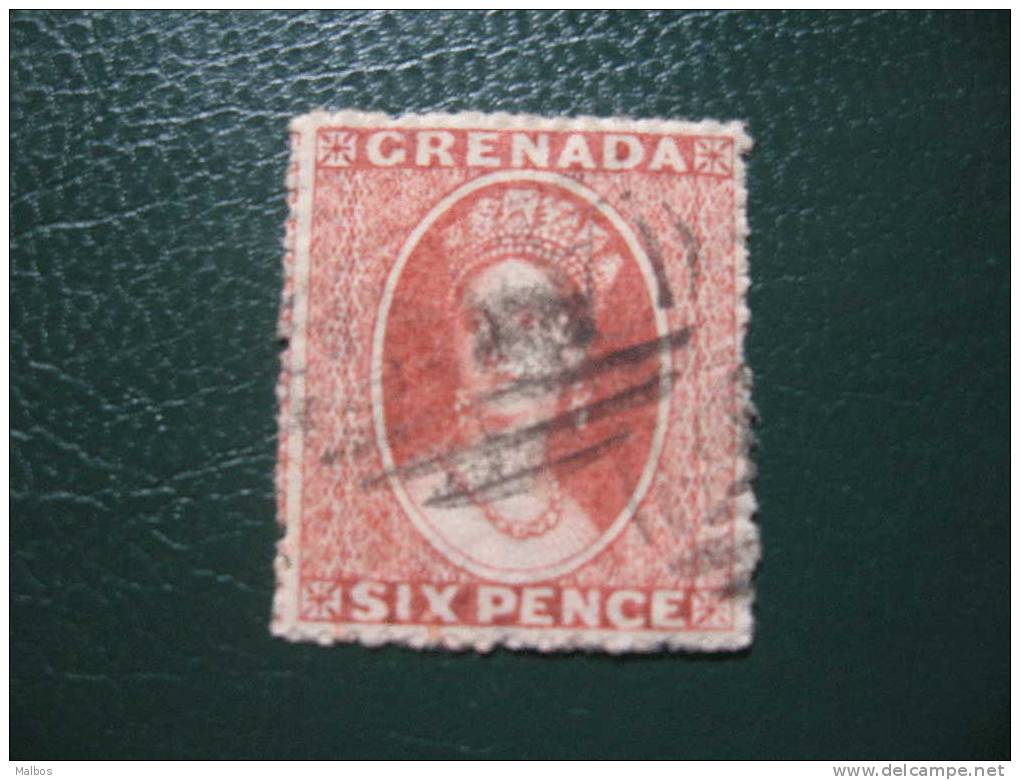 GRENADE - 1861-62 (o) Y&T N° 2 - Perf 14x14,5  -  Sans Filig - Unwmk - Grenada (...-1974)