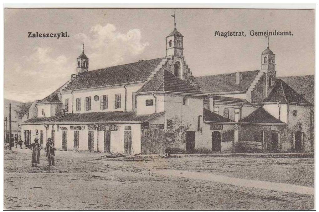 POLAND ZALESZCZYKI OLD USED POSTCARD 1916 MAGISTRAT GEMEINDEAMT - Poland