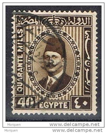 Tres Sellos Egipto, Año 1927, Rey Fouad, Yvert Num 125B, 126 Y 127 º - Gebruikt