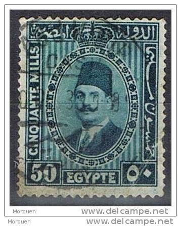 Tres Sellos Egipto, Año 1927, Rey Fouad, Yvert Num 125B, 126 Y 127 º - Gebraucht