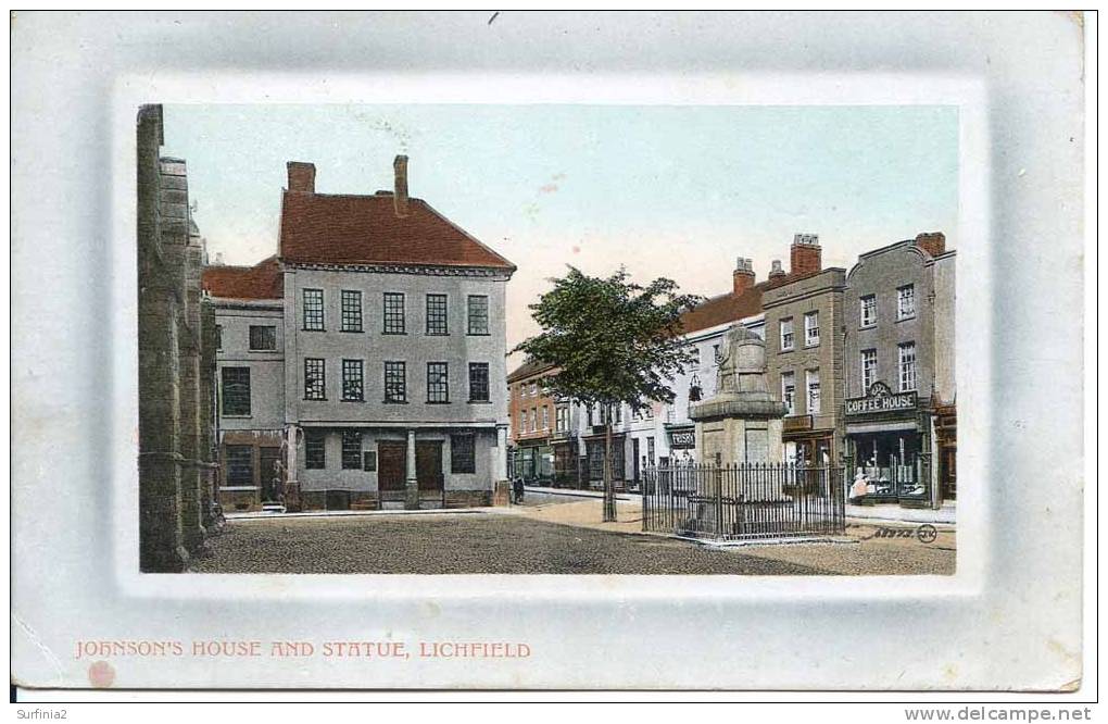 STAFFS - LICHFIELD - JOHNSON´S HOUSE AND STATUE 1911  St67 - Autres & Non Classés