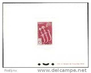 FRENCH MOROCCO/Maroc/Marokko 1953. Dolcs 15F. DeLuxe Proof      [epreuve,Druckprobe, Prueba,prova] - Imperforates, Proofs & Errors