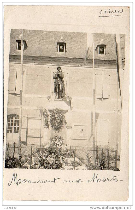 65 - Hautes Pyrénées /  Carte Photo  OSSUN :  Monument Aux Morts - Ossun