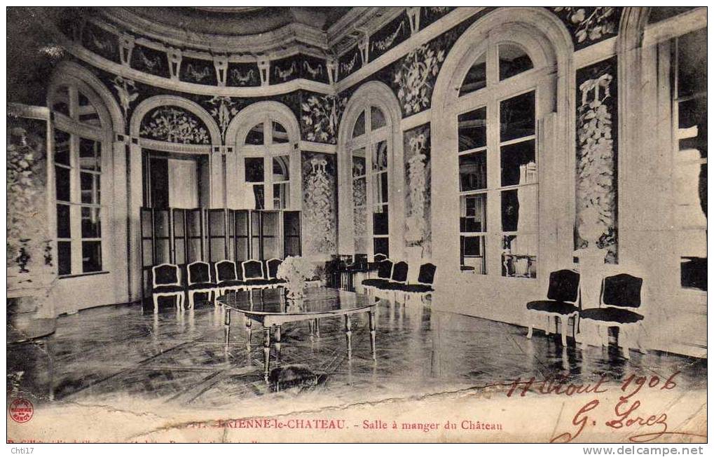 BAR SUR AUBE CHATEAU DE BRIENNE   SALLE A MANGER  1906    EDIT   P GILLOT    /   112 - Bar-sur-Aube