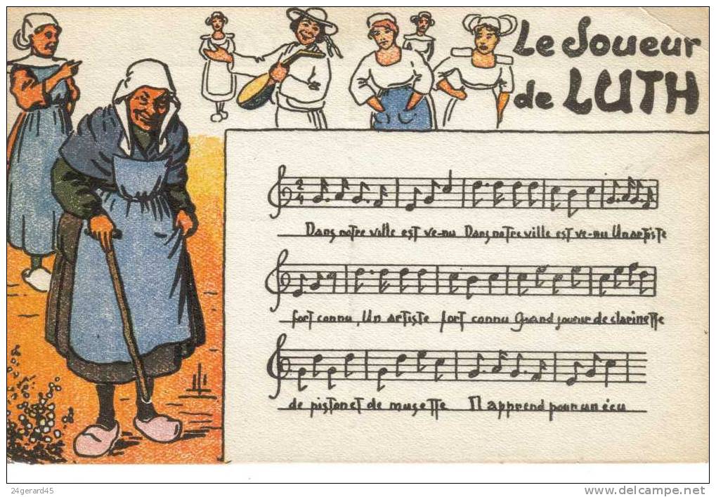 CPA FOLKLORE MUSIQUE ET CHANSON : Le Joueur De Luth - Musique