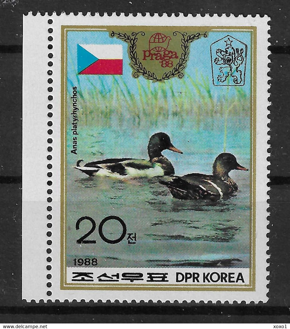 Korea, North 1988 MiNr. 2930  Korea-Nord Birds Ducks Mallard PRAGA ’88 1v   MNH**  2,00 € - Ducks