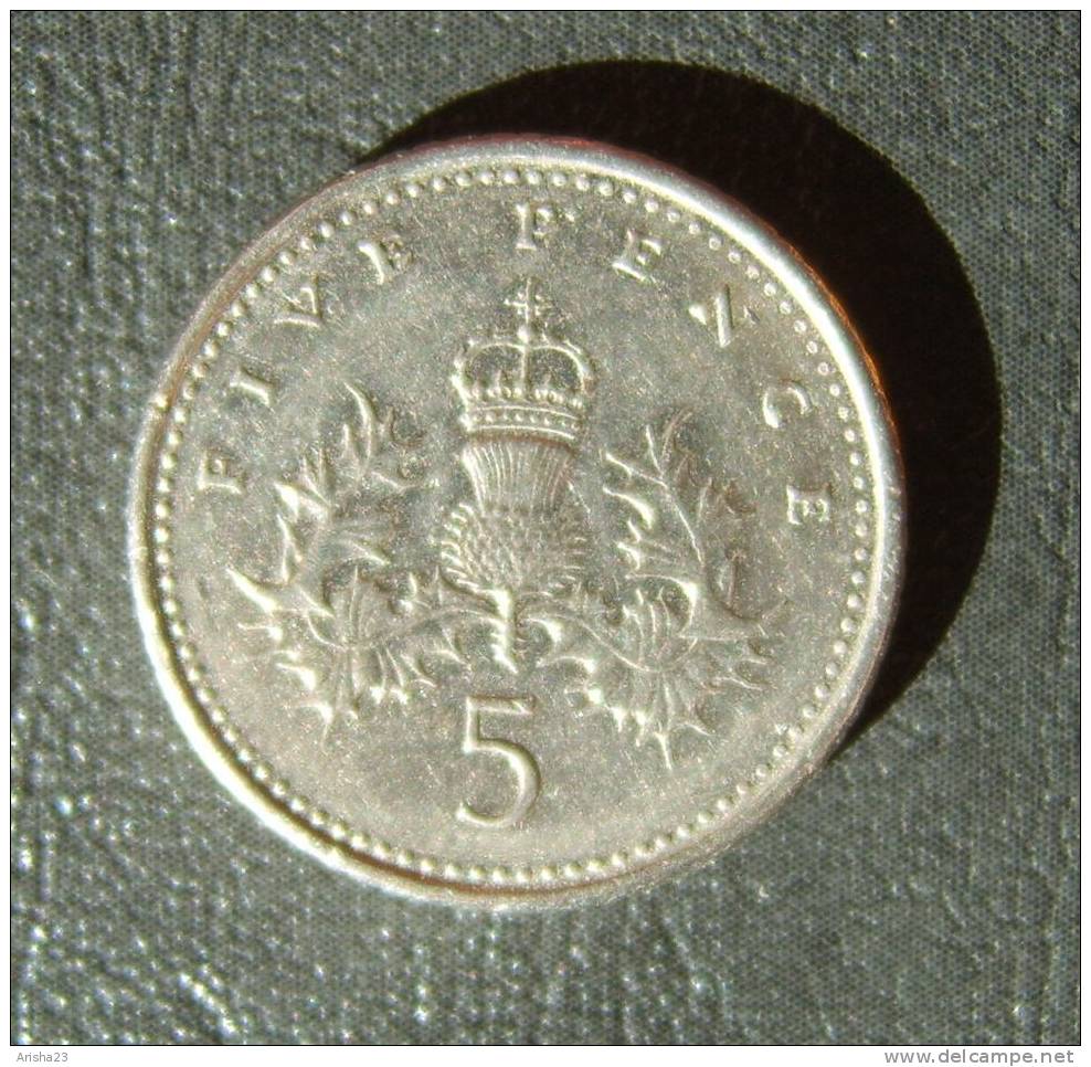 No.H1. Geat Britain, UK, 5 PENCE 1996 - Elizabeth II - 5 Pence & 5 New Pence