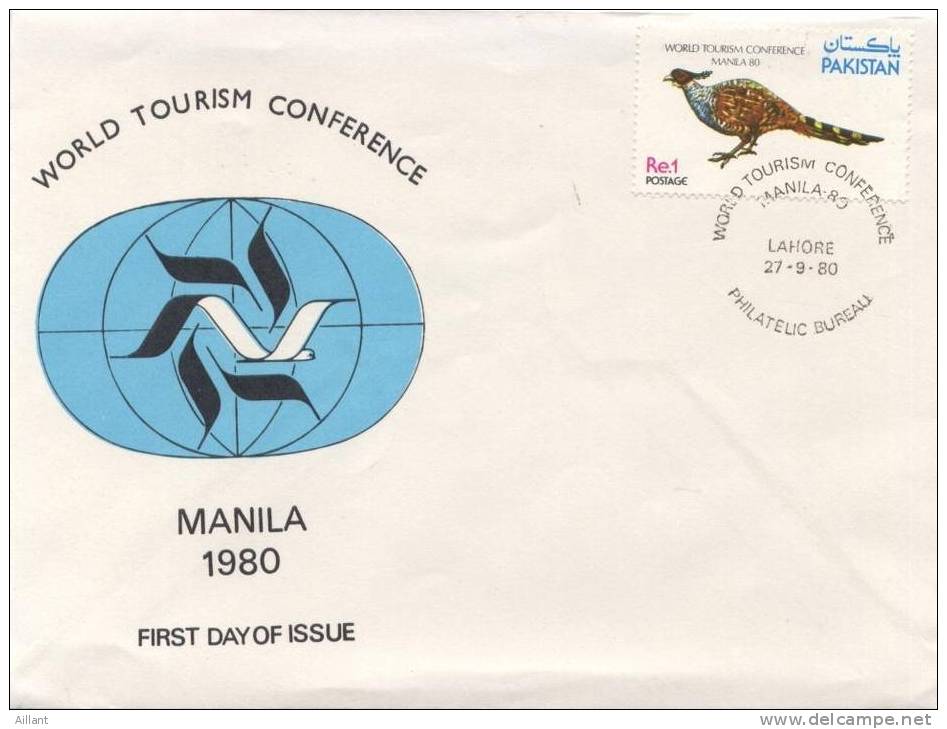 Pakistan. FDC Oiseaux. Faisan.  1980 World Tourism Conference - Gallinaceans & Pheasants