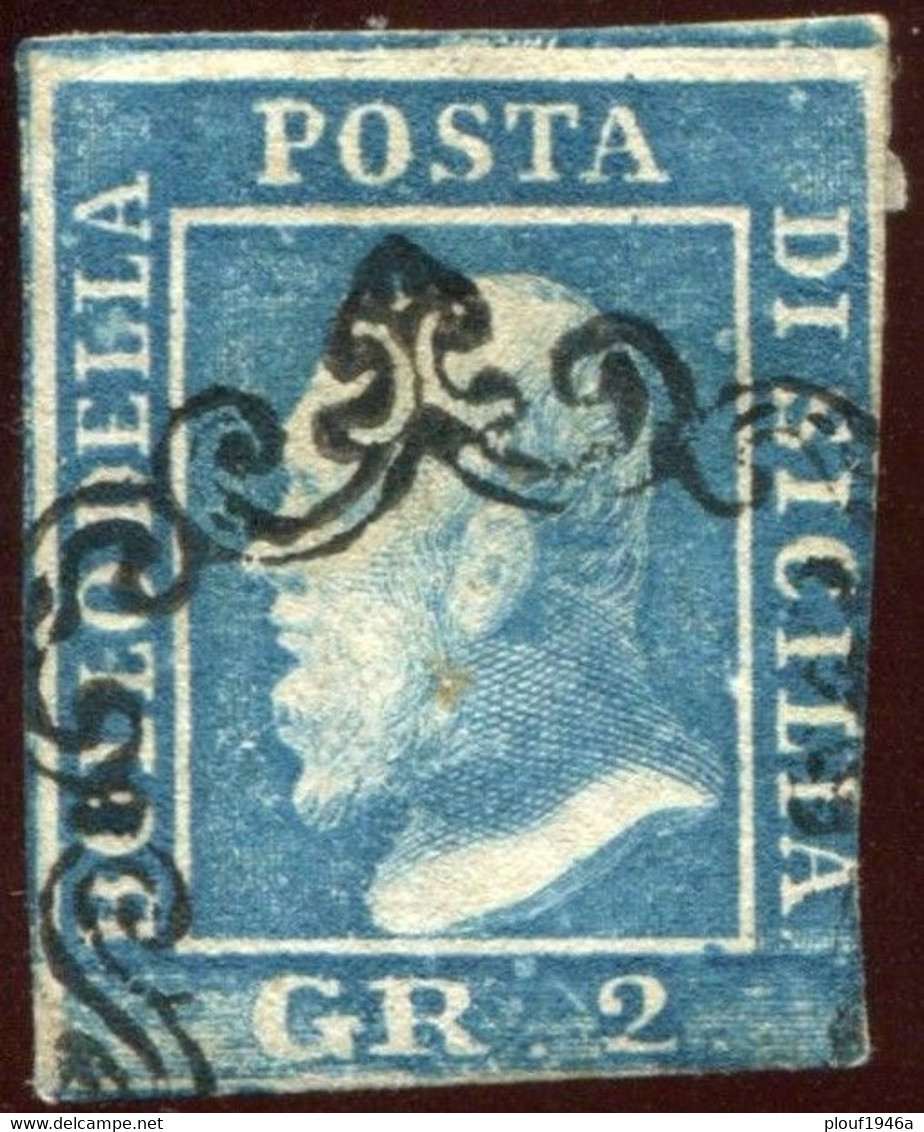 Pays : 245,8 (Italie: Deux-Siciles (Sicile))  Yvert Et Tellier N° :   20 (o) - Sicilië