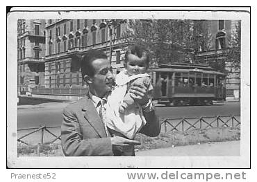Roma.tram Foto Originale 9x6- Persone In Posa-1949-stefer-atac - Transportmiddelen