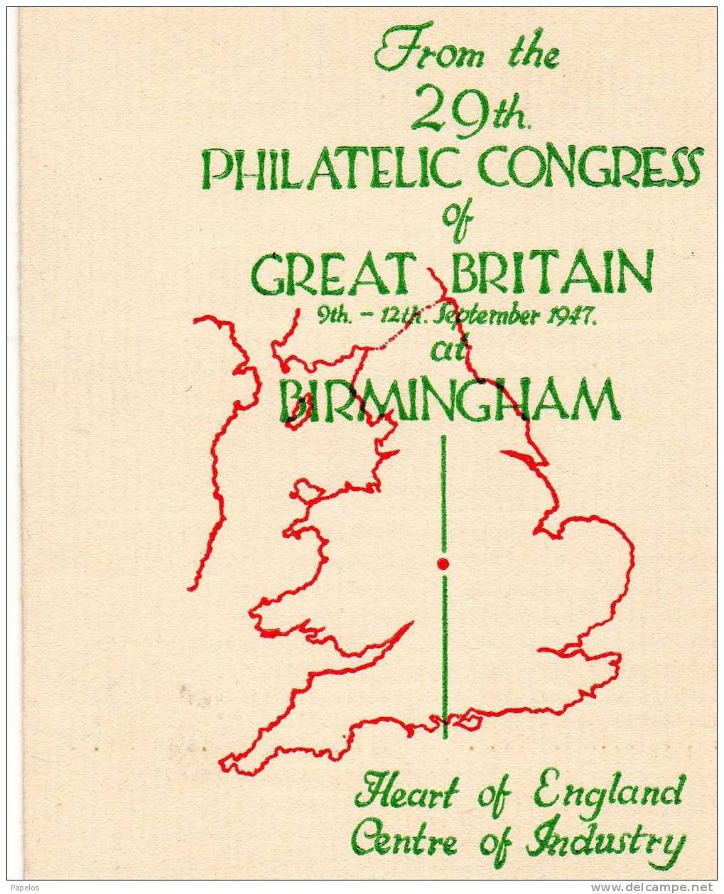 1947  4 FOGLIETTI NUOVI DENTELLATI DIVERSI PER IL 29 CONGRESSO FILATELICO INGLESE - Nuovi