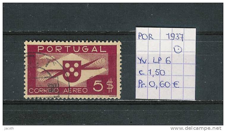 Portugal 1937 - Yv. LP. 6 Gest./obl./used - Usati