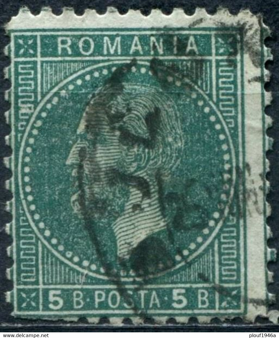 Pays : 409,11 (Roumanie : Principauté (Charles))  Yvert Et Tellier N°:  50 A (o) - 1858-1880 Moldavië & Prinsdom
