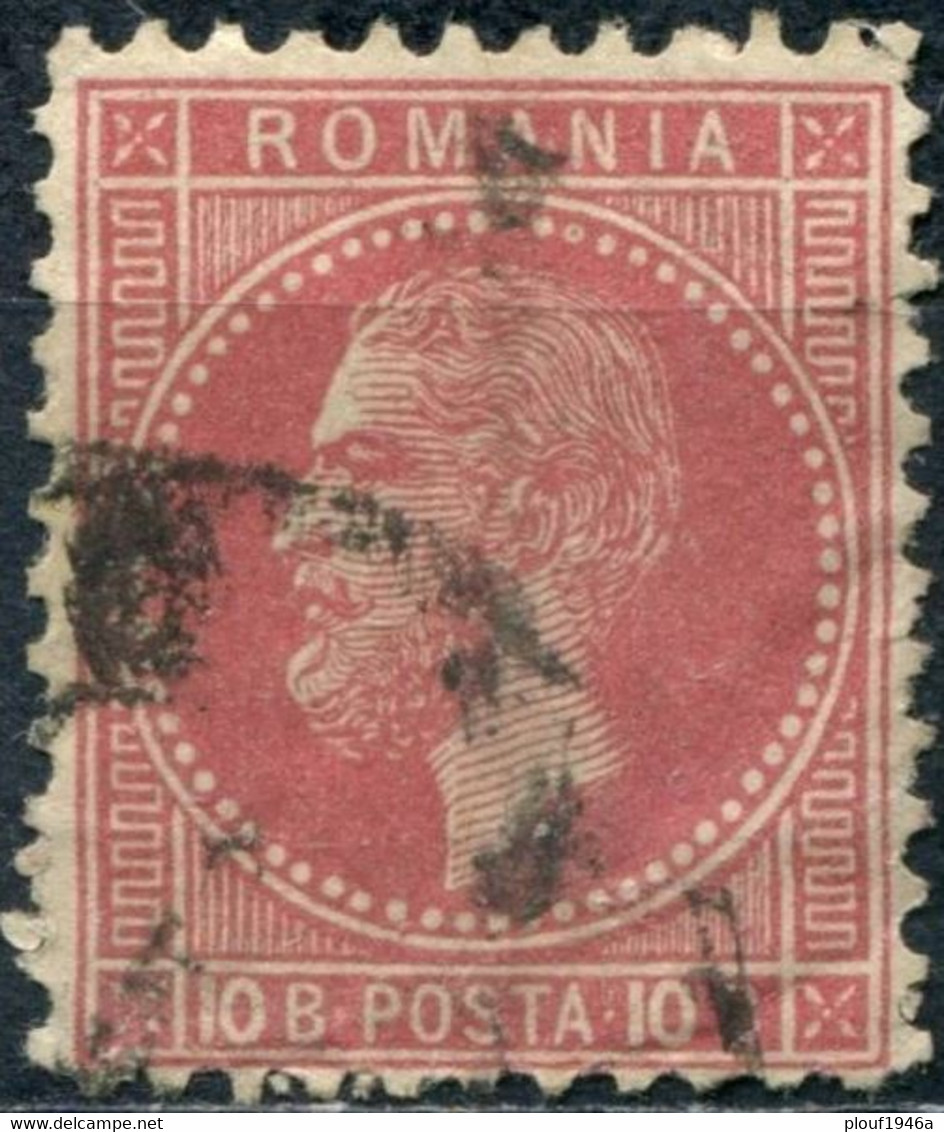 Pays : 409,11 (Roumanie : Principauté (Charles))  Yvert Et Tellier N°:  51 (o) - 1858-1880 Moldavie & Principauté