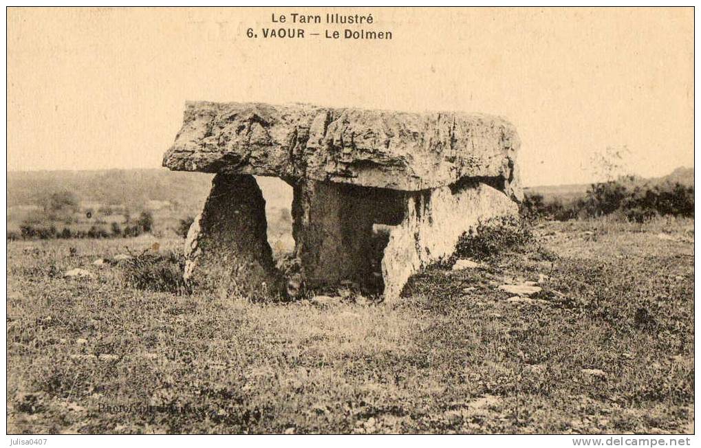 VAOUR (81) Pierre Druidique Dolmen Gros Plan - Vaour