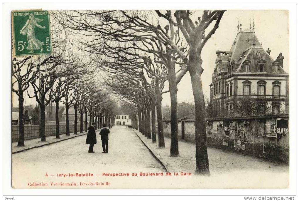 IVRY La BATAILLE. -Perspective Du Boulevard De La Gare - Ivry-la-Bataille