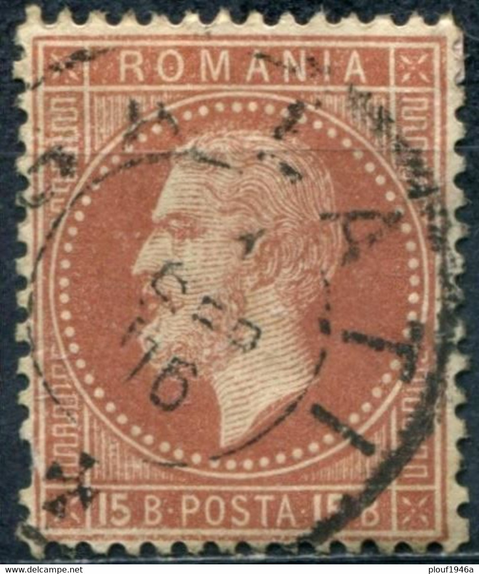 Pays : 409,11 (Roumanie : Principauté (Charles))  Yvert Et Tellier N°:  40 (o) - 1858-1880 Moldavie & Principauté