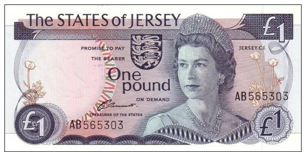 * JERSEY - 1 POUND 1976-88 UNC - P 11 B - Jersey