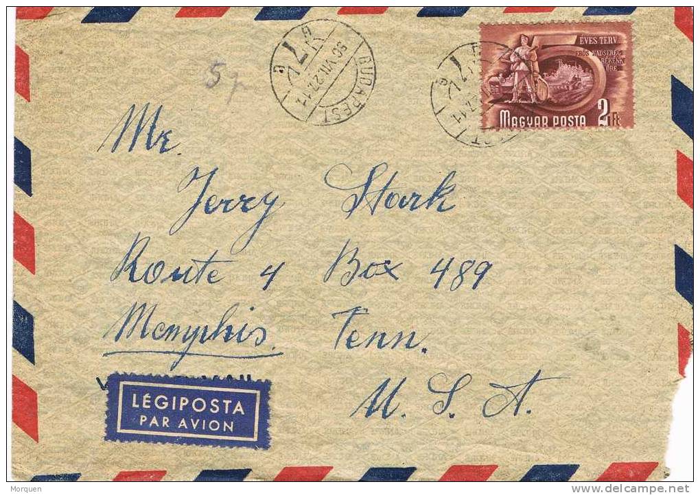 Carta Aerea BUDAPEST (Hungria) 1950 - Cartas & Documentos
