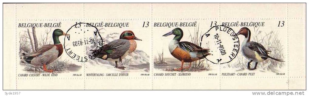 Carnet Canards, COB C19-V2, Variété Queue Doublée, TB - Oblitérés