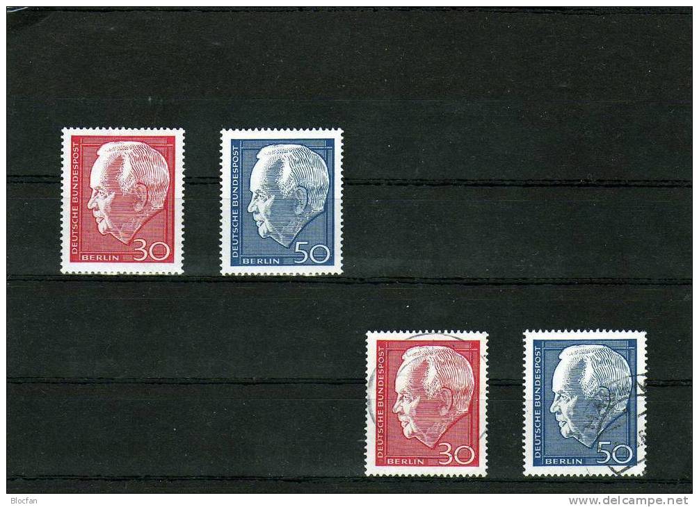 2.Lübke-Serie 1967 Wahl Bundespräsident Lübke Berlin **/o 314/5+ FDC 4€ Wahl Des Bundespräsidenten - Storia Postale