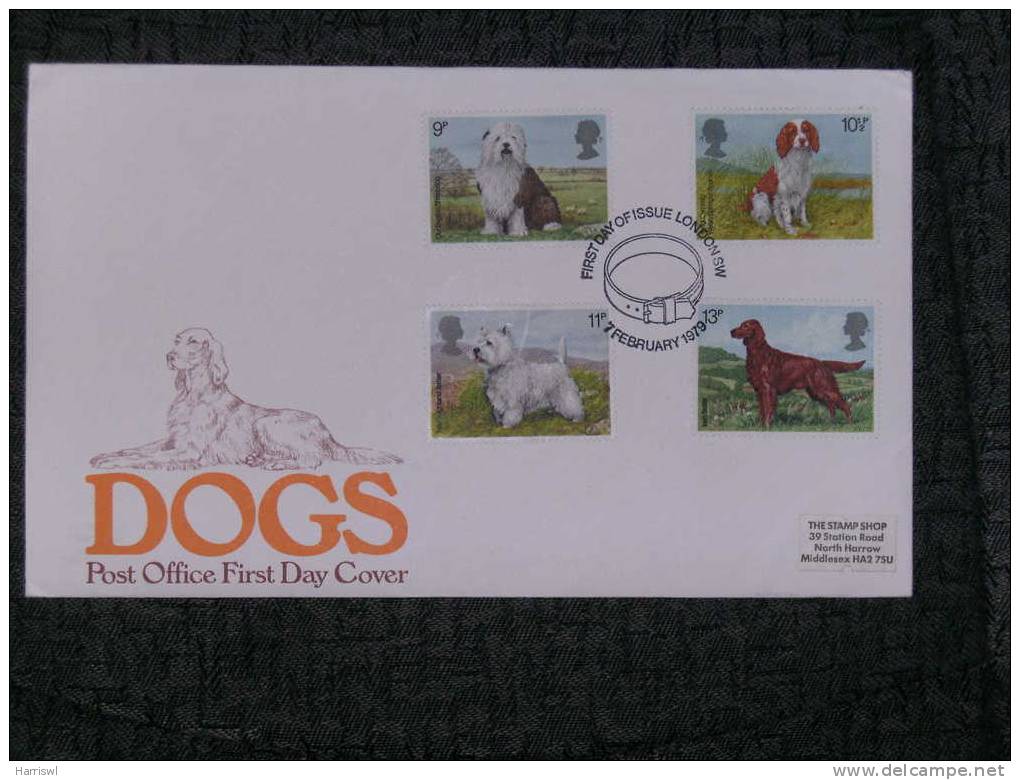 GB FDC 1979 DOGS - 1971-1980 Em. Décimales