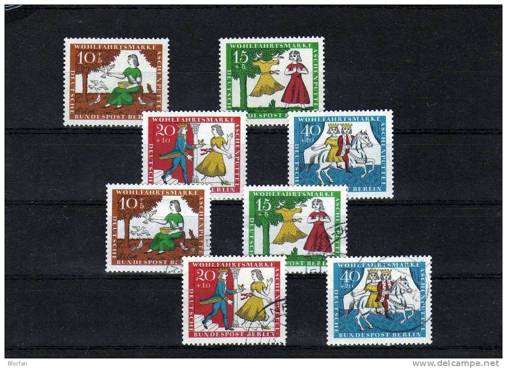 Wohlfahrt Berlin 1965 Grimms Märchen Aschenputtel **/o 266/9+ FDC 8€ Hochzeitskleid, Verlorenener Schuh, Hochzeit - Brieven En Documenten