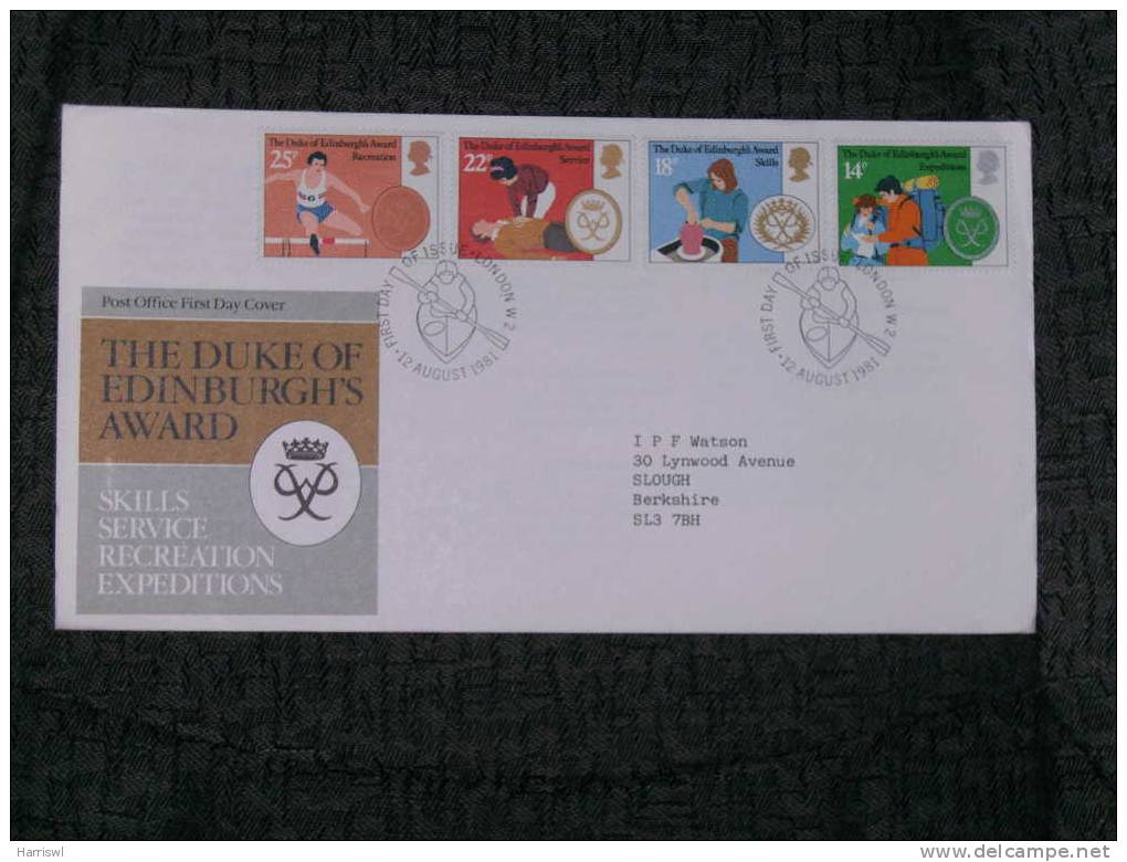 GB FDC 1981 DUKE OF EDINBURGH´S AWARD - 1981-1990 Em. Décimales