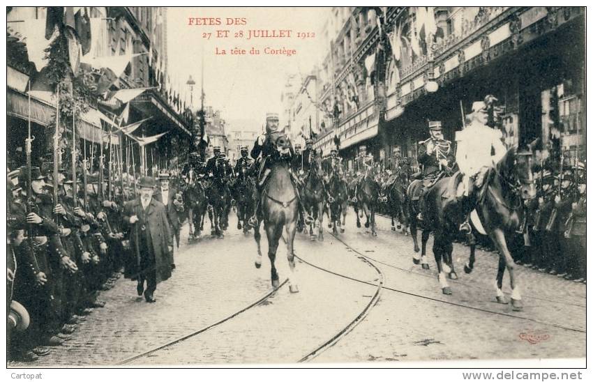 CPA 54 NANCY - FETES DES 27 ET 28 JUILLET 1912 - La Tête Du Cortège - Nancy