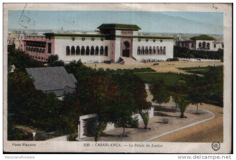 CASABLANCA. Le Palais De Justice. Photo Flandrin. N° 830 - Casablanca