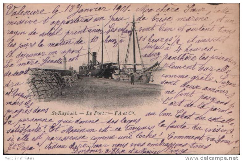 Dép. 83 -  St-Raphaël. - Le Port. - FA Et Cie. Pionnière 1901 - Saint-Raphaël