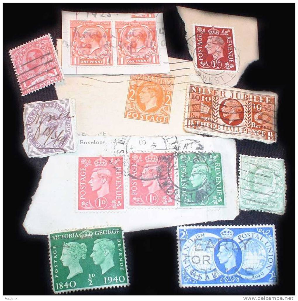 Great Britain GoldBag 100g (3½oz) Before Elisabeth II KILOWARE GB UK  [vrac Kilowaar Kilovara Stamps Mixture] - Collections