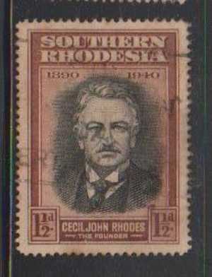 Southern Rhodesia / Zimbabwe Used Hinged 1940, 1 1/2d John Rhodes, As Scan - Rhodésie Du Sud (...-1964)