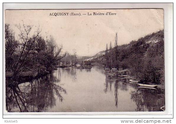 27 ACQUIGNY ( Eure ) - La Rivière D'Eure - Barques - Photo DESAIX - Acquigny