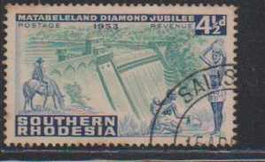 Southern Rhodesia / Zimbabwe Used Hinged 1953, 41/2d Water Supplies, Dam, Health, As Scan - Rhodesia Del Sud (...-1964)