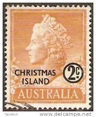 CHRISTMAS ISLAND - Used 1958 2c QE II - Christmas Island