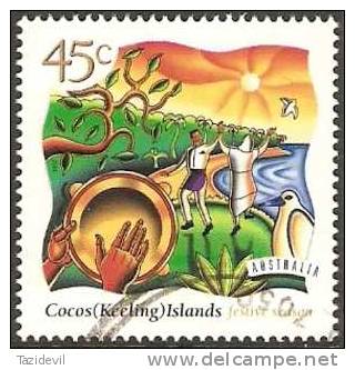 COCOS ISLANDS - Used 1997 45c Christmas - Cocos (Keeling) Islands