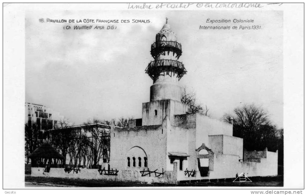 Pavillon De La Côte Française Des Somalis - Paris 1931 - Somalia